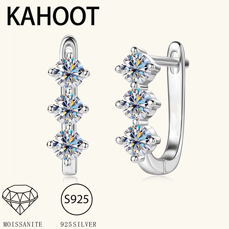 

Серебро 925 пробы 0,3 карата * 2 муассанита классические ретро элегантные темпераментные универсальные высококачественные мужские и женские серьги