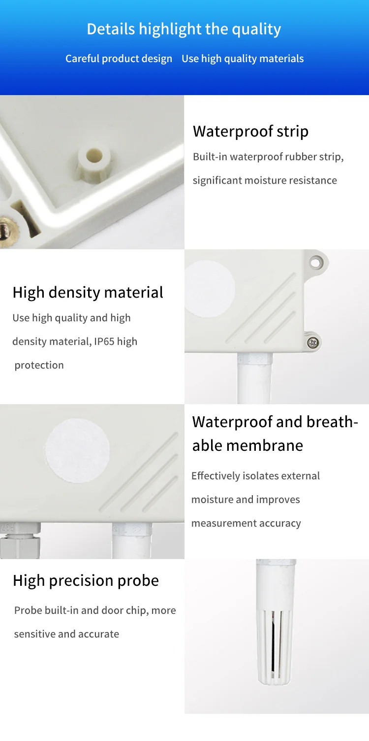 Detector de gás da concentração da amônia do transmissor 4-20ma do sensor nh3 da amônia rs485 para a exploração pública do toalete dos porcos e das galinhas de reprodução