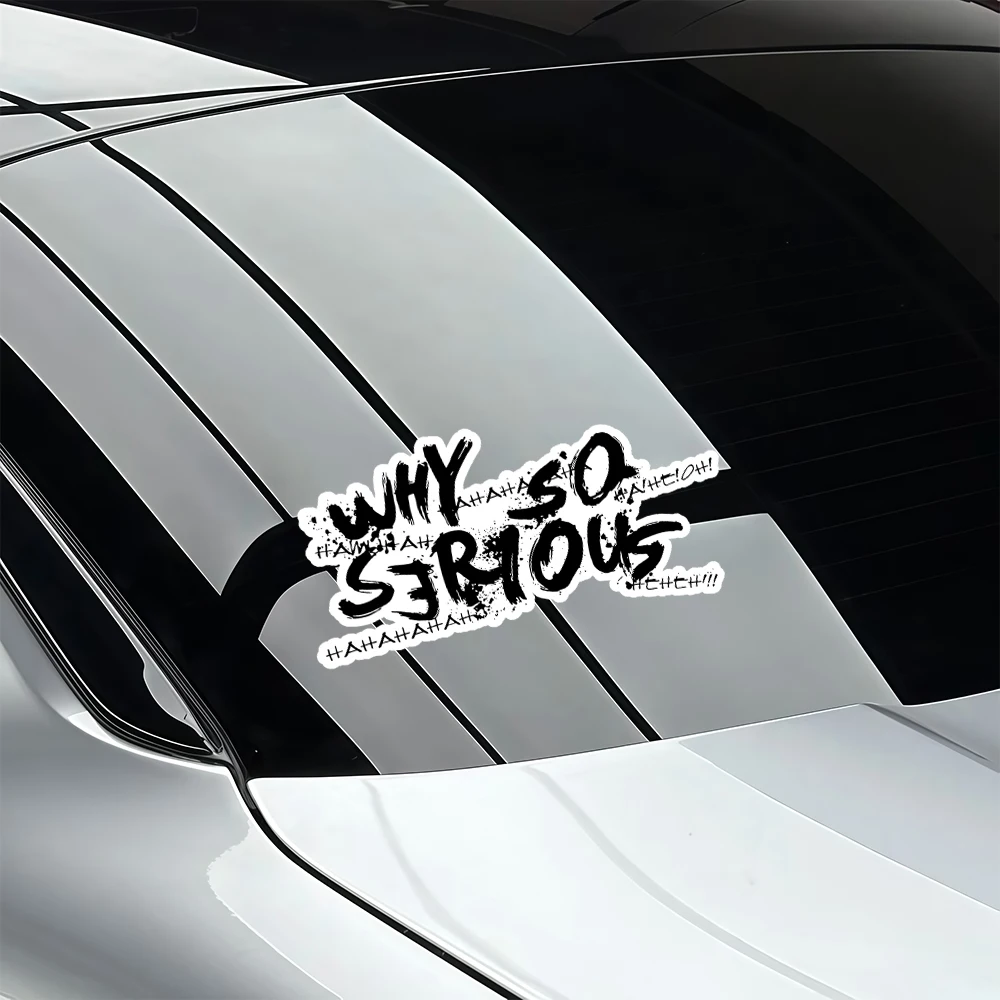 

Why So Serious Joker Waterproof Vinyl Sticker, Perfect for Motorcycle Fuel Tank, Racing Helmet, Car Window and Trunk Decoration