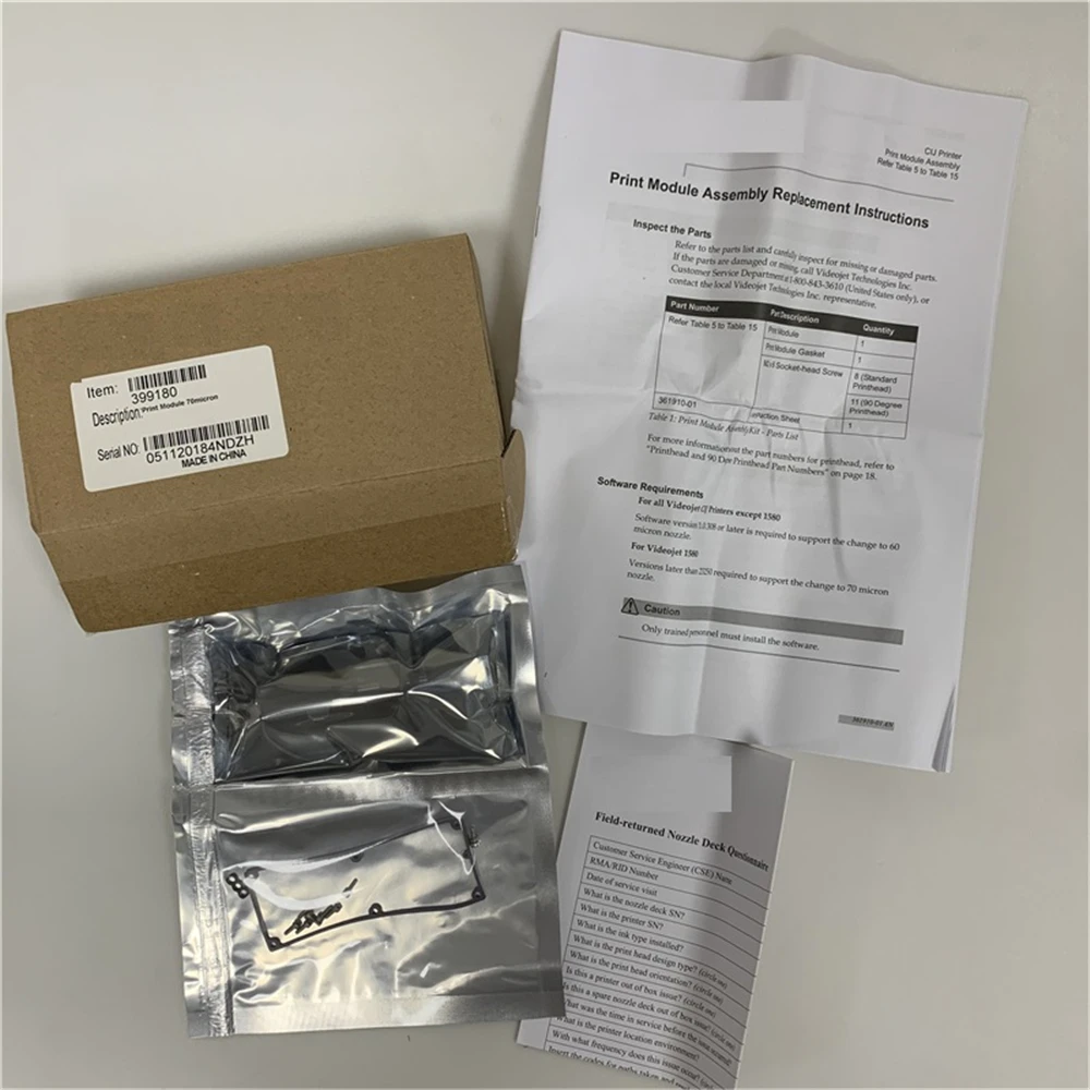 Original 399180 Print Module 70 Micron For VJ1000 Series 70um Print Module Deck CIJ Printer
