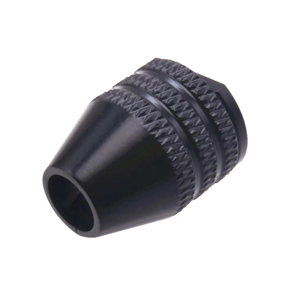 Universal Three-Jaw Keyless Drill Chuck Size 8x0.75 Black Short Aluminum Alloy Lightweight Ratchet Locking Function Impact