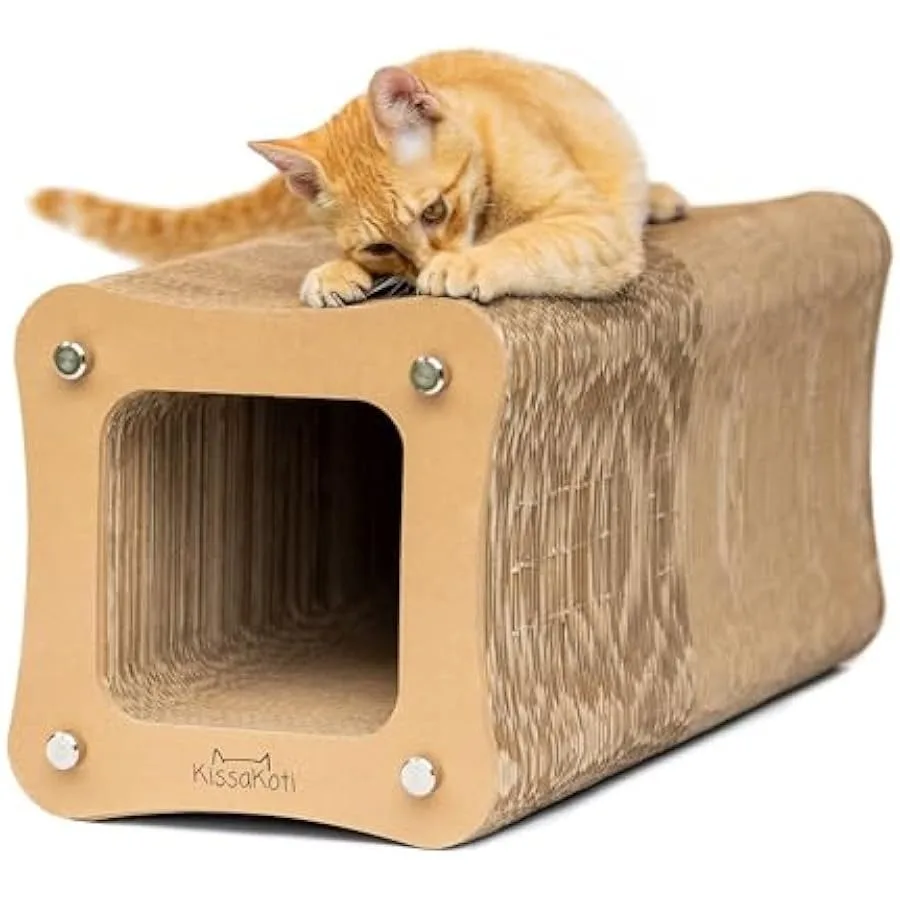 No Glue Refillable Jumbo Cat Scratcher Stylish and Practical Easy to Assemble Made of Recycled Corrugated Cardboard Protects Fu