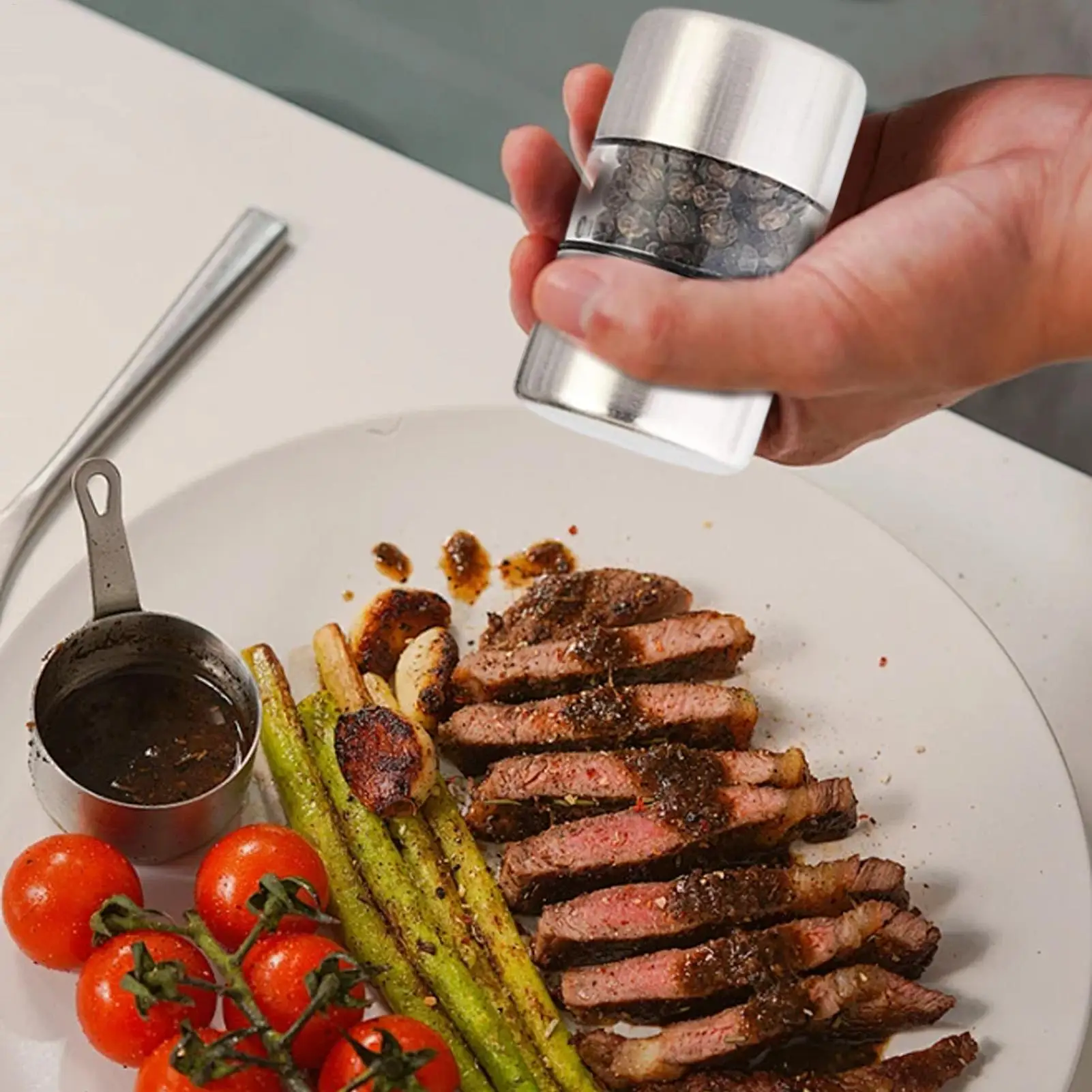 Manuelle Salz Pfeffermühle Edelstahl Tragbare Mühle Mühle Für Kräuter Pfeffer Gewürze Rose Salz Küche Schleifen Gadgets Werkzeuge