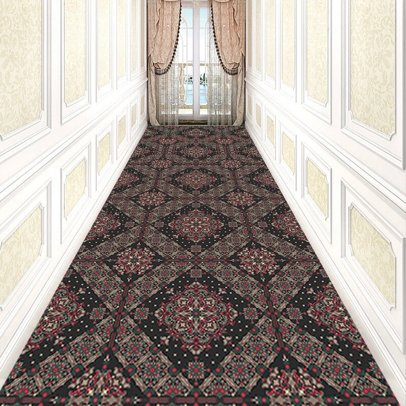 Reese Lobby Carpets Living Room Porch Rugs Oriental Paisley Pattern Is Dotted With Flowers And Vines Hallway Corridor Bedroom