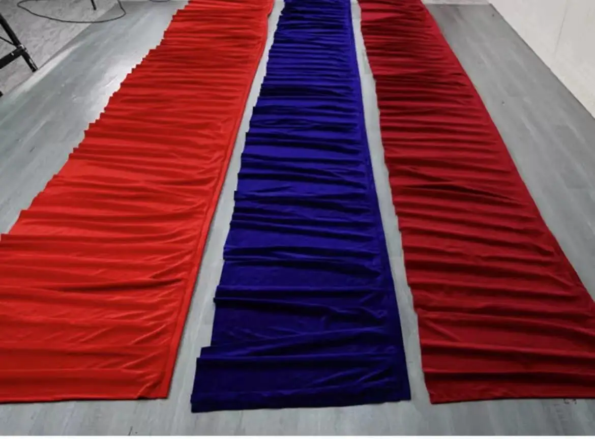 Wedding Velvet Stage Skirts Rectangular Conference Exhibition Elegant Table Skirt for Event Party Desk Decor