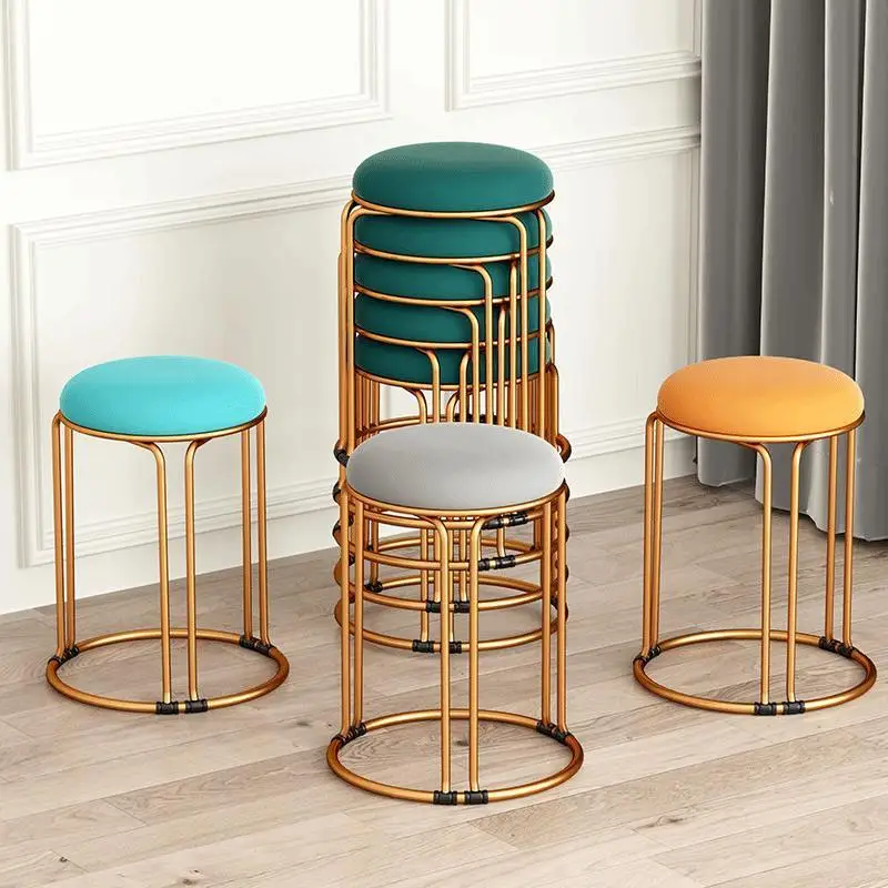 Nordic Stool Household Stool Low Stool Economical Round Stool Modern Simple Light Luxury Dining Table Bench