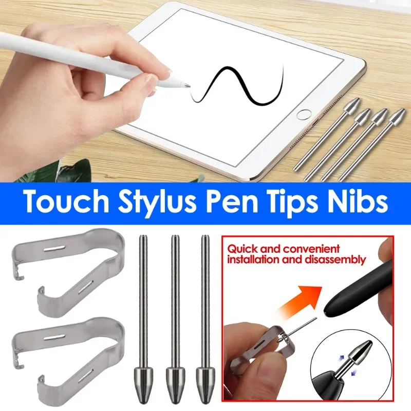 For Samsung Galaxy Tab S6 S7 S8 S9 S23 S24 Note20 Note10 Titanium Alloy Stylus Tip Replacement Tablet Pencil Nib with Tweezer