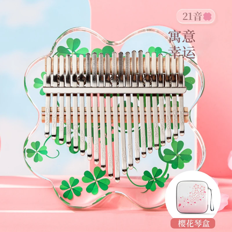 Acrylic Kalimba Thumb Piano, Cute Crystal Keyboard, Musical Instrument, Finger Piano, Mini Instruments, Nice Gifts, 17, 21 Keys