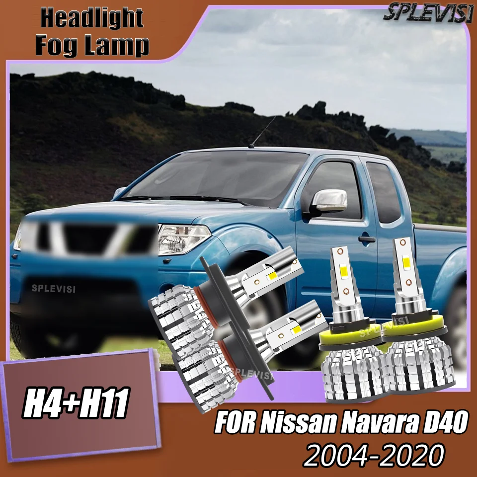 

LED Headlight Foglamp Extended Lifespan Design For Nissan Navara D40 2004 2005 2006 2007 2008 2009 2010 2011 2012 2013 2014-2020