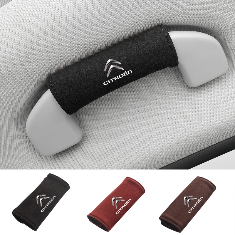 

Car Interior Roof Handle Cover Suede Roof Grab Handle Grip For Citroen C3 C4 C5 C1 C2 Berlingo Celysee Xsara Picasso Accessories