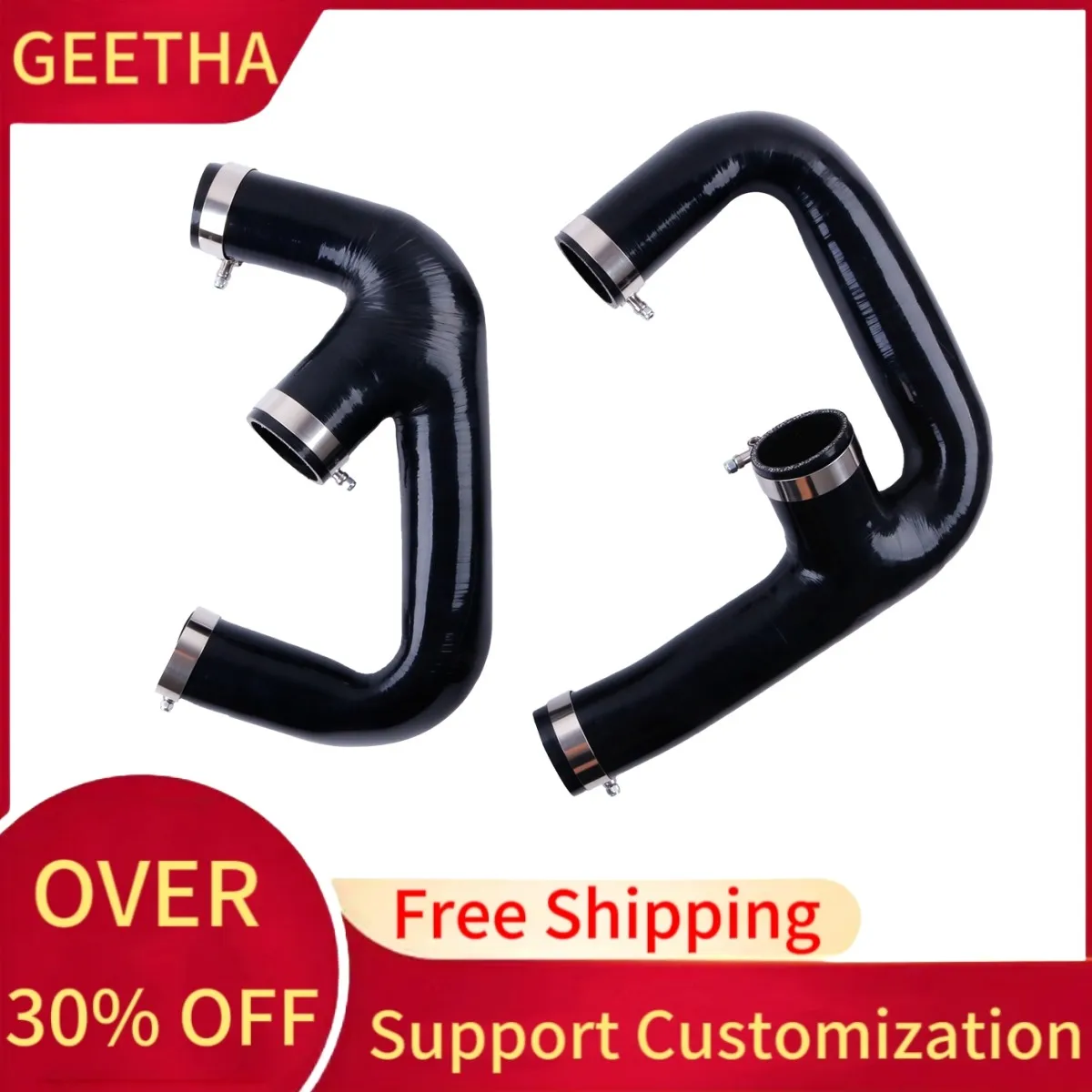 Silicone Intercooler Intake Hose with Clamps For VW Golf R GTI MK7 2.0T 2015+