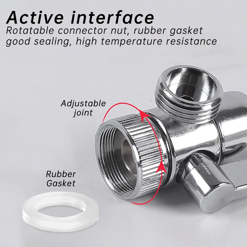 Universal Faucet Splitter Adapter Dual Output Water Diverter Valve Kitchen Bidet Shower Bathroom Sink Connector