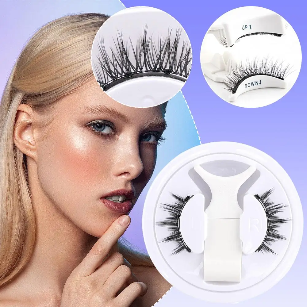 Faux cils magnétiques sans colle, 1 paire, réutilisables, aspect naturel 3D, en Faux vison, avec pincettes magnétiques, pour femmes