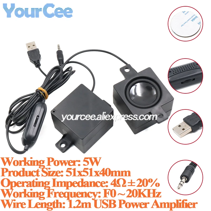 캐비티 혼 3070 4040 4545 5151 45100 싱글 더블 다이어프램 스피커 8옴 8R 5W 고출력 통합 멀티미디어 스피커용