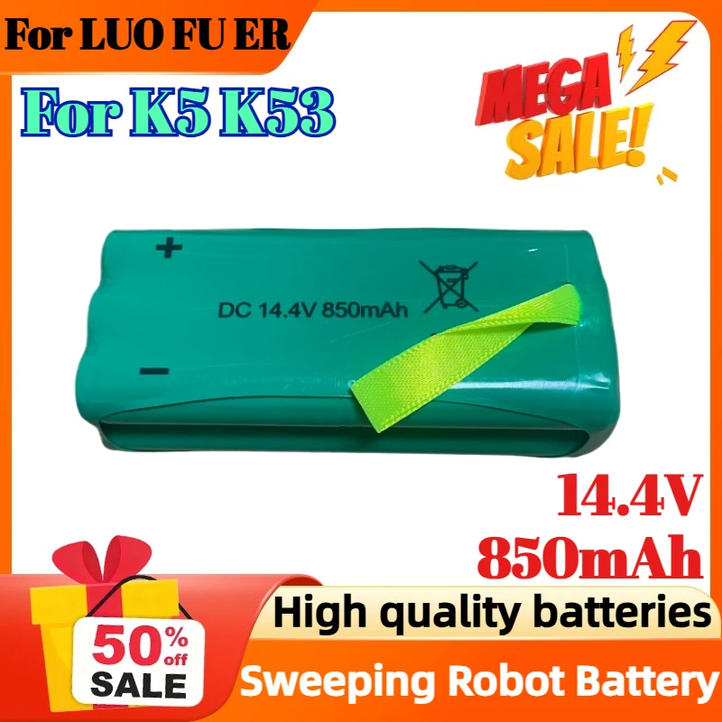 

14.4V 850mAh for LUO FU ER K5 K53 Sweeping Robot Battery