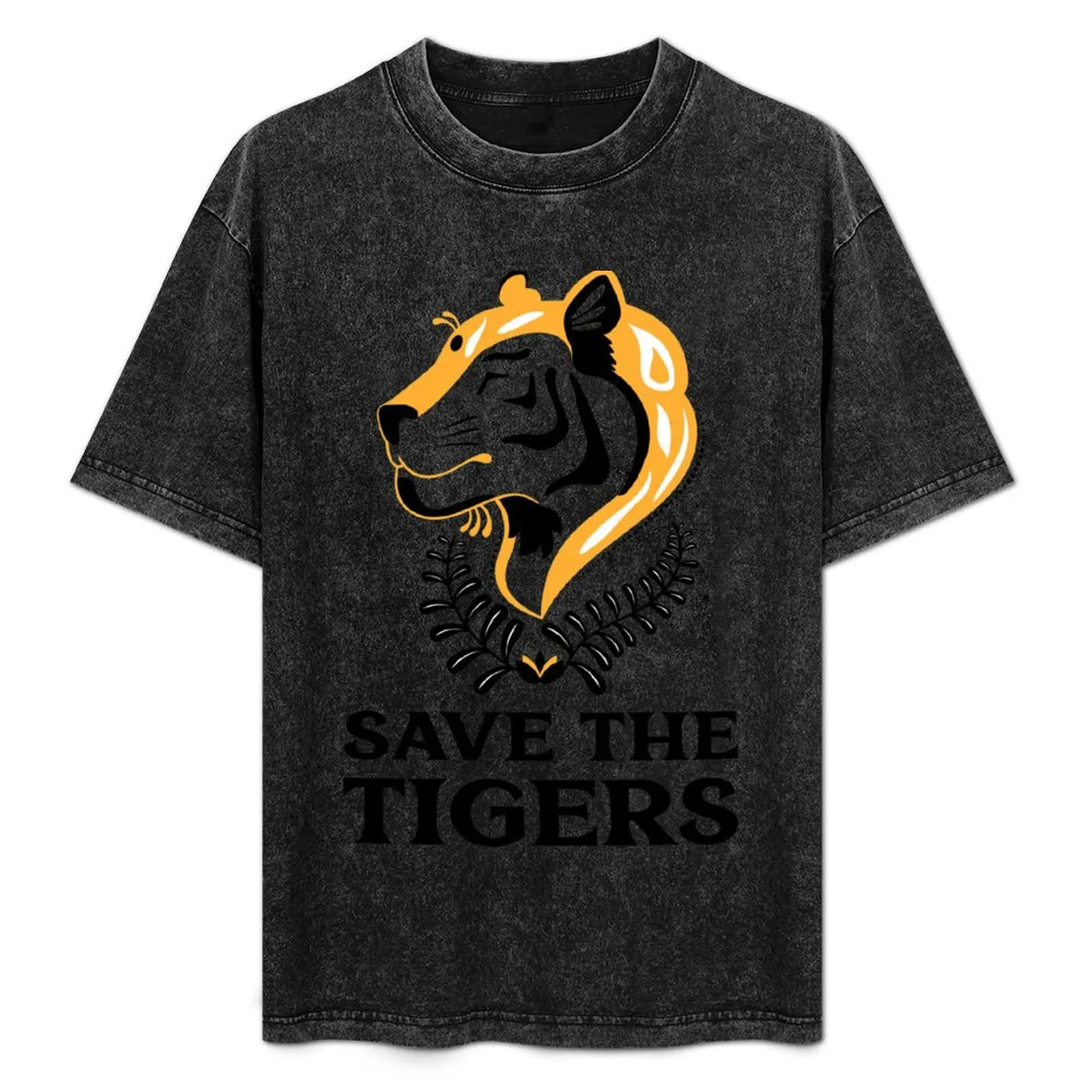 

Save the Tigers Mighty Tiger T-Shirt Casual Minimalist Short Sleeve Top