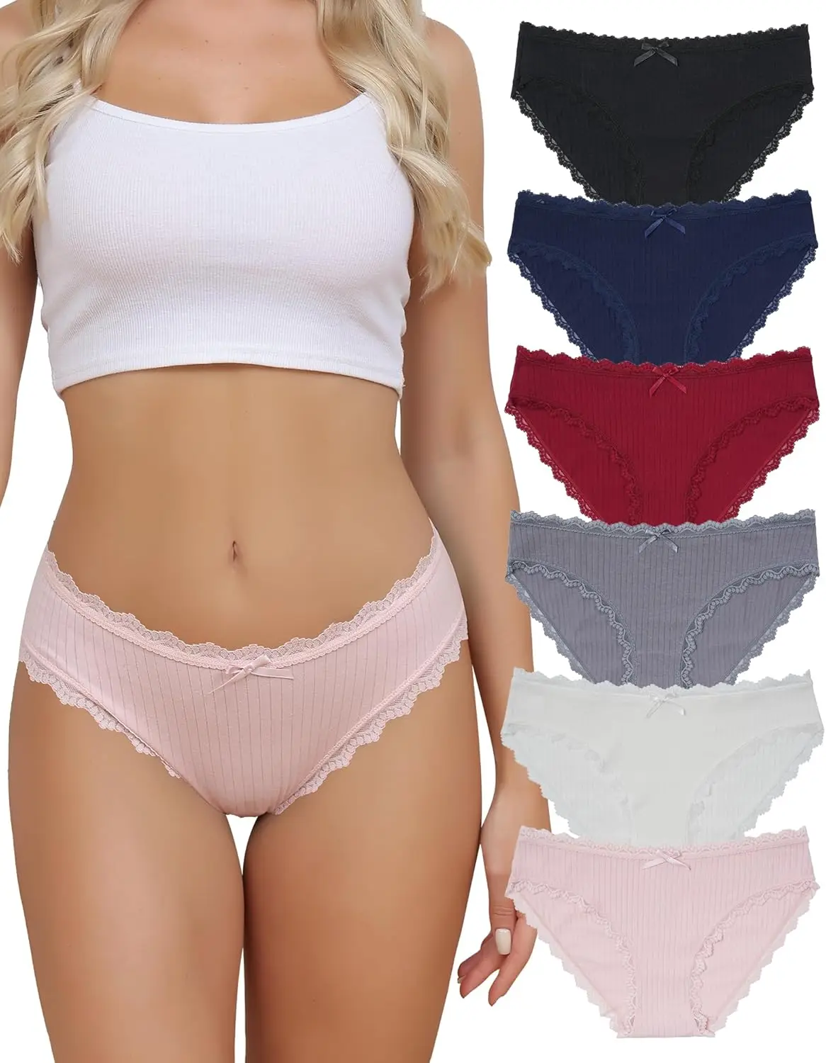 

Женские хлопковые трусики-бикини с низкой посадкой, мягкие, кружевные, размеры S-XXL