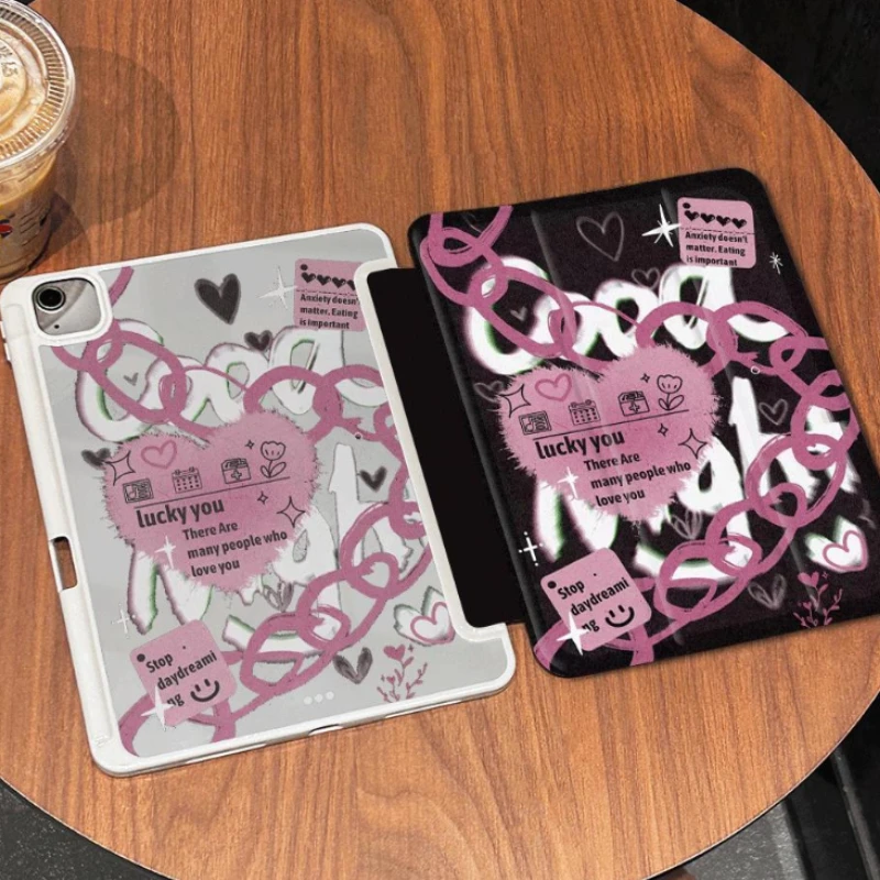 

Откидной смарт-чехол Love Chain для Ipad 5-го 6-го поколения IPad Pro 11 2022 IPad Air 5 4 10,9 Чехлы 10,2 9 8 7 Чехлы для планшета