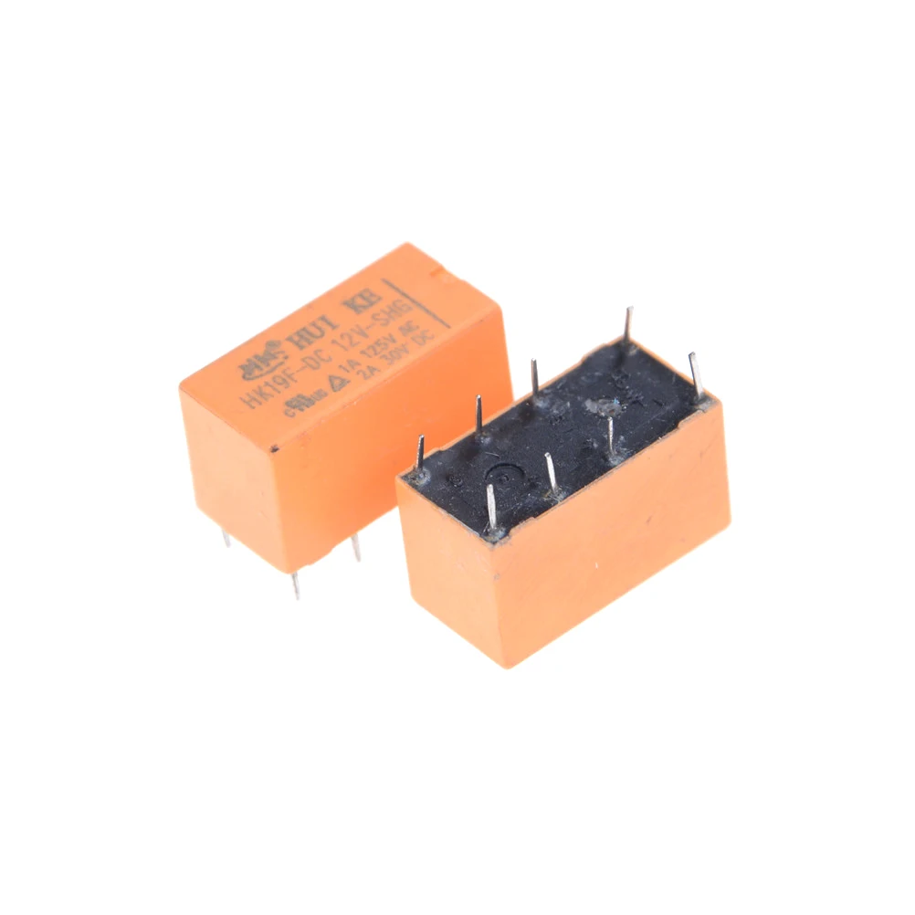 10Pcs DC 12V SHG Coil DPDT 8 Pin 2NO 2NC Mini Power Relays PCB Type HK19F Communication Signal Relay Electromagnetic Relay