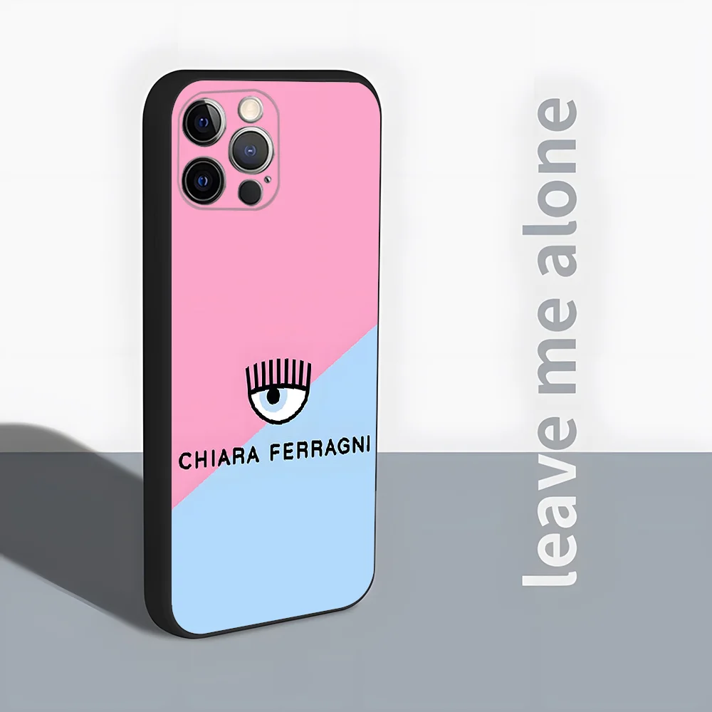 Hot Ferragnie-s Eyes Chiara Phone Case 2023 For IPhone 15 14 12 13 11 Pro Max Mini X XR XS Max 7 8 Plus New Black Silicon Cover