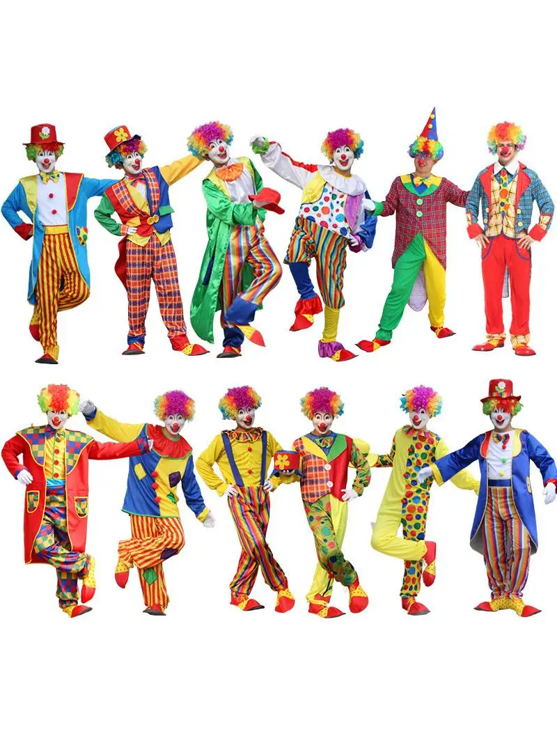 

Костюм клоуна на Хэллоуин для взрослых, праздничное представление, сценический наряд совы, M Fem, версия, одежда клоуна для пар