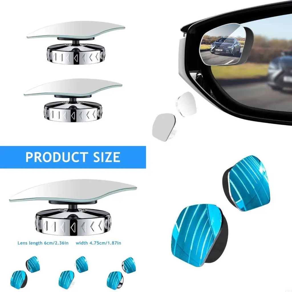 

Car Reverse Blind Spots Auxiliary Rearview Convex Glass Wide Glass
