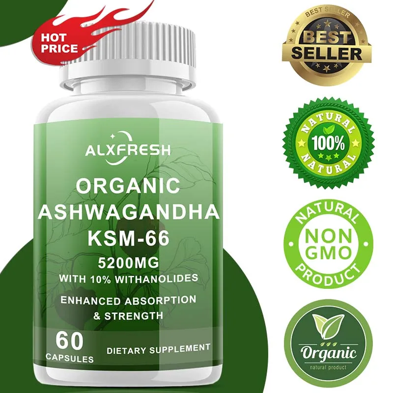 

Ashwagandha Capsules For Relieve Stress Anxiety Boost Energy Improve Sleep Quality Enhance Athletic Performance Build Muscle