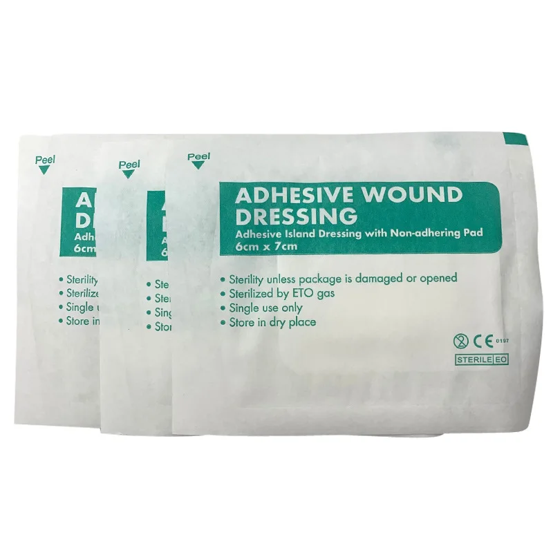 

10Pcs Foam Wound Dressing Sterile Waterproof Silicone Adhesive Pad Patch Healing Absorbent Drainage Emergency Care Ulcer Secure
