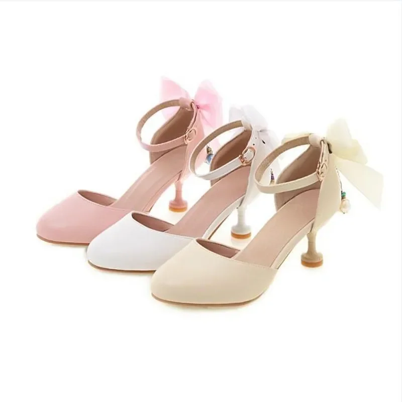 

Girls High Heel Princess Shoes Bowknot Stiletto Heel Wedding Shoes Fashion Pointed Toe Children Party Shoes