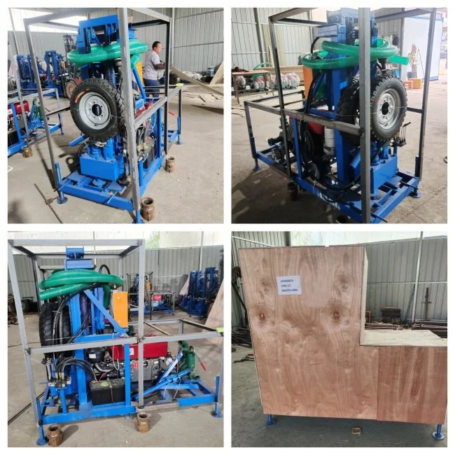 Small Portable Water Well Driller Diesel Hydraulic Wheeled Easy Operation 100m 200m for Farm Irrigation