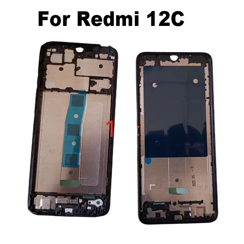 

New For Xiaomi Redmi 12C Front LCD Frame Bezel Middle Frame Back Housing Case Mid Plate