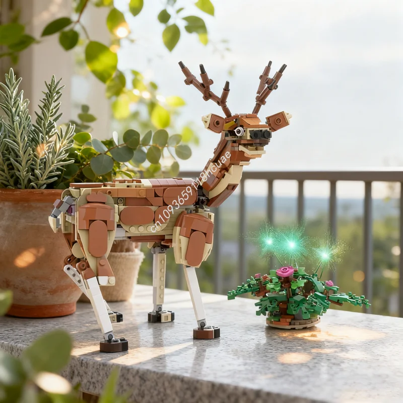 

584pcs MOC Red Deer Alternate Build Creator 3 Model toy Building Christmas gifts blocks Architecture DIY creative idea Brick