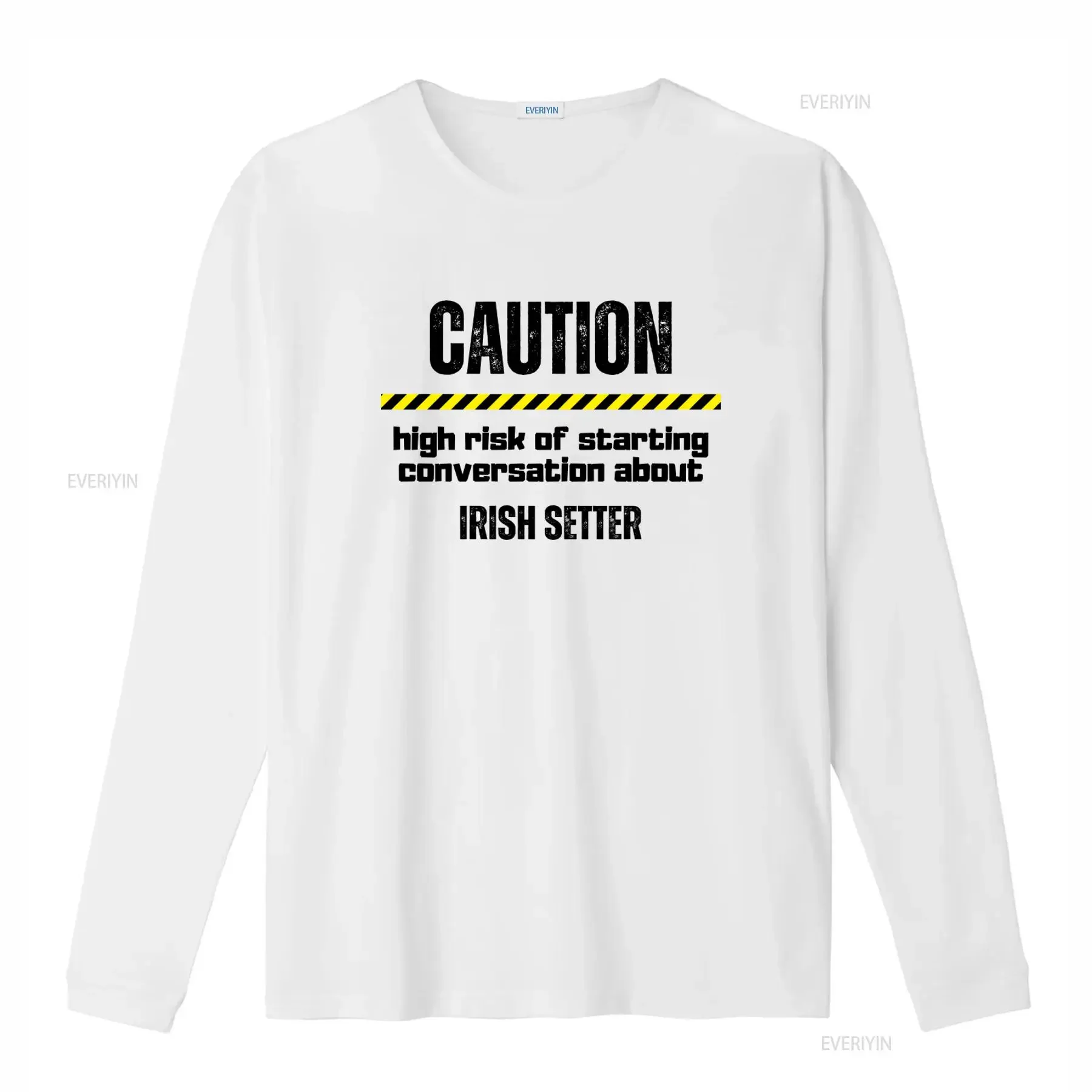 Irish Setter T Shirt Caution High Risk of Starting Conversation Perfect for Dog Breed Owners vintage Washed Versatile Stylish