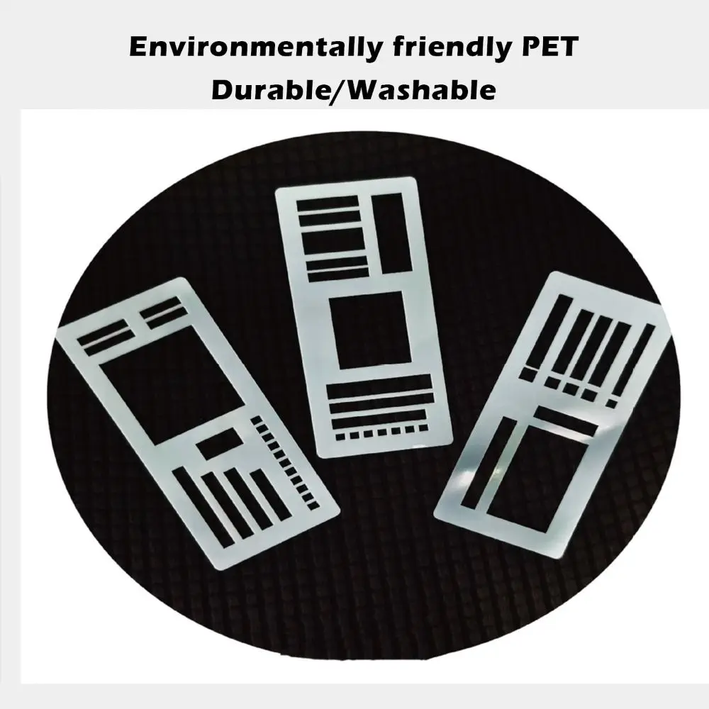 3 قطعة تصميم شبكة نقطة اليدوية قالب سجل مرن DIY بها بنفسك سجل القصاصات مجلة مستطيل الإستنسل صياغة أدوات الاستنسل حاكم مجموعة