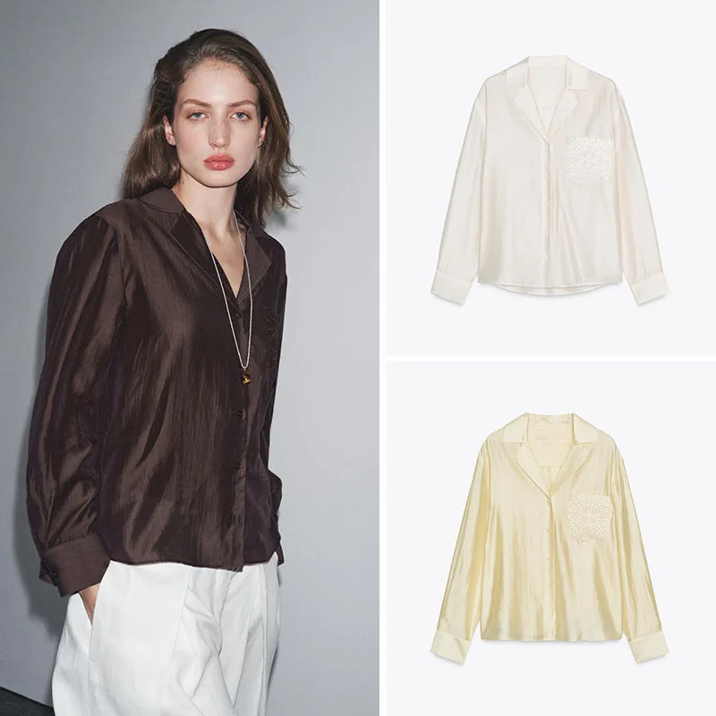 2025年秋新作 レディース イルトケット装飾襟付き ファッション ロングスリーブ レギュラーフィット プレミアム品質ブラウス