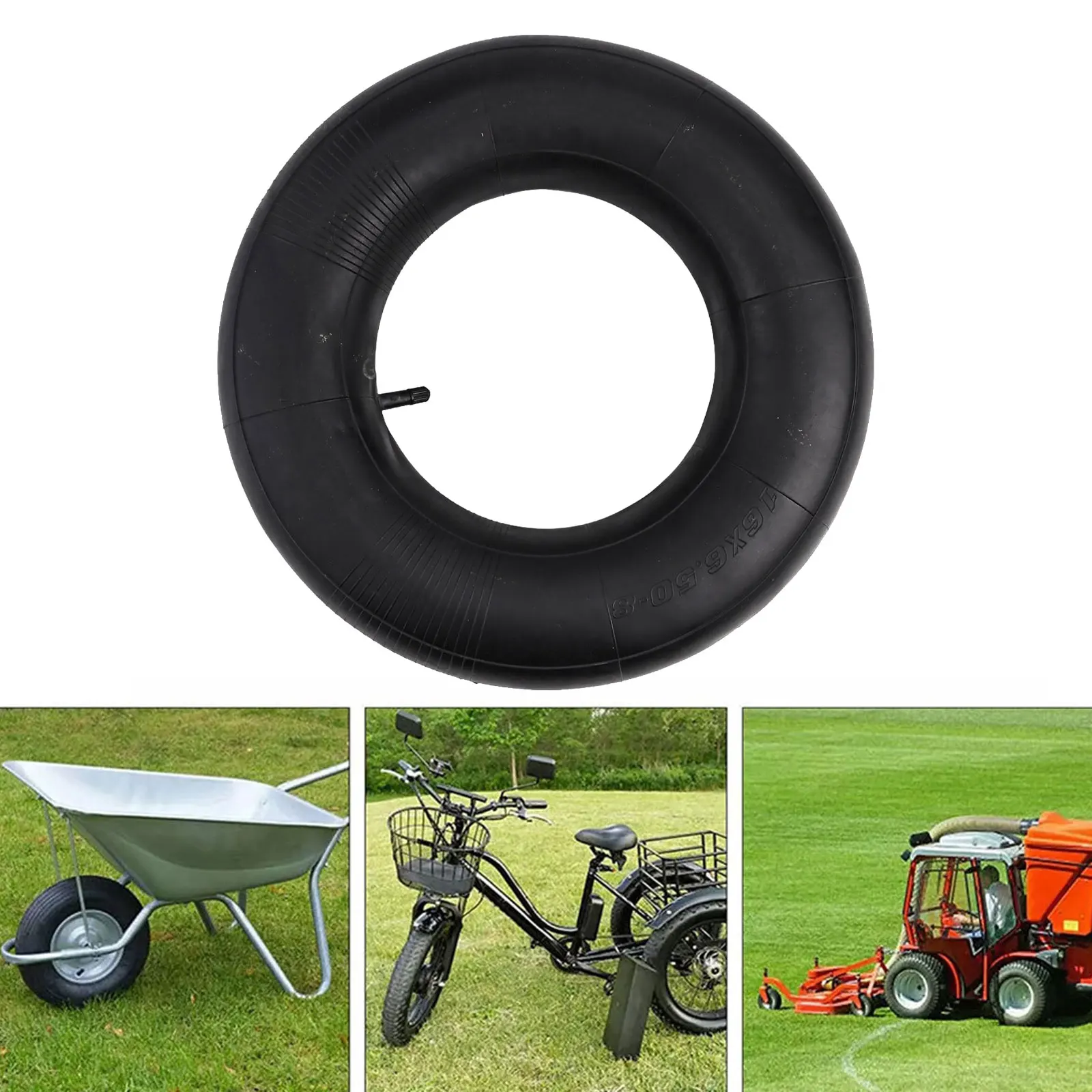 

Heavy Duty Lawn Mower Tire Inner Tube 1PC 16x6 508 Straight Nose Inner Tube Crafted from Isobutylene Isoprene Rubber