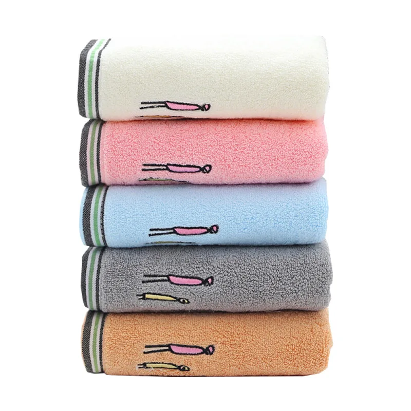 34*74CM Pure Cotton Thick Jacquard Towel for Men  Women Bath Room Use