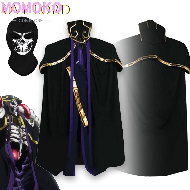 

Платье Overlord Ainz Ooal, карнавальный костюм на Хэллоуин, наряд короля скелета, персонаж аниме, плюшевый сценический череп