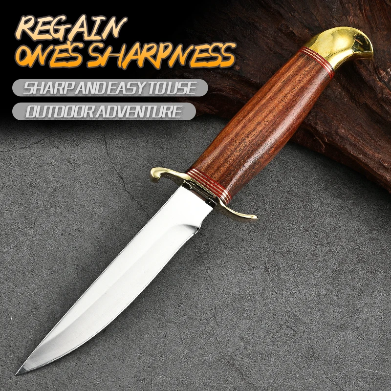 Outdoor knife camping knife outdoor survival knife straight knife self-defense knife hand knife meat knife