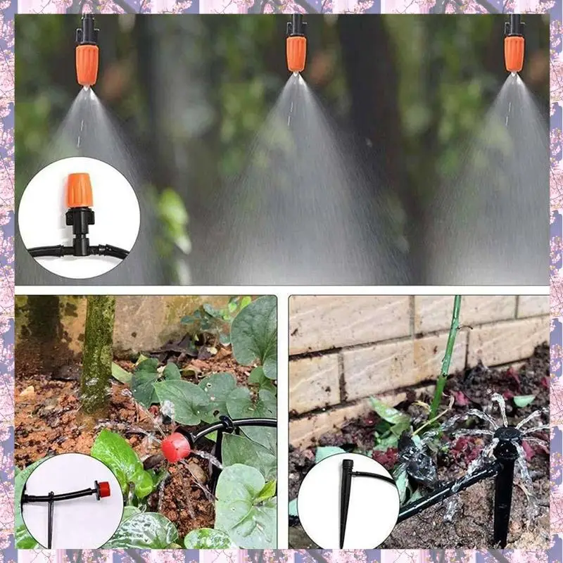 

Розничная продажа, 100 шт., регулируемая садовая насадка для капельного орошения, капельница с микропотоком, спрей, садовые инструменты