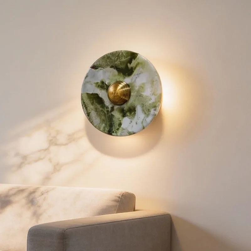 Modern Stone Wall Light Small Decorative Night Light for Bedroom Living Room