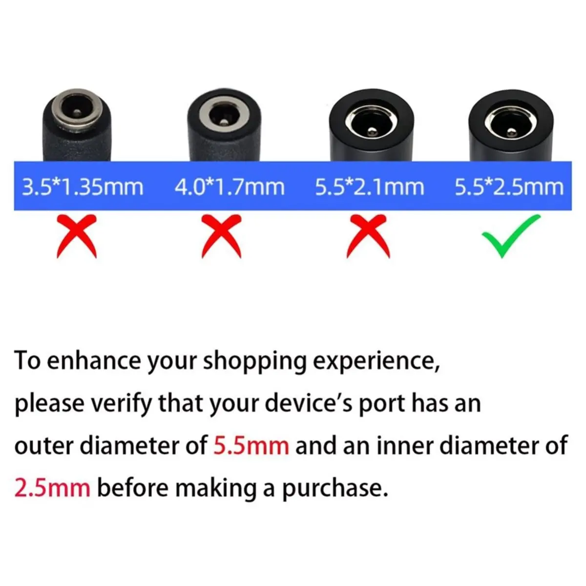 (A23G) 3Pcs 5.5mmx2.5mm Pigtail Cable, Female Repair DC Power Cable DC5525 Connector, for Storage Power Supply, Solar Panel