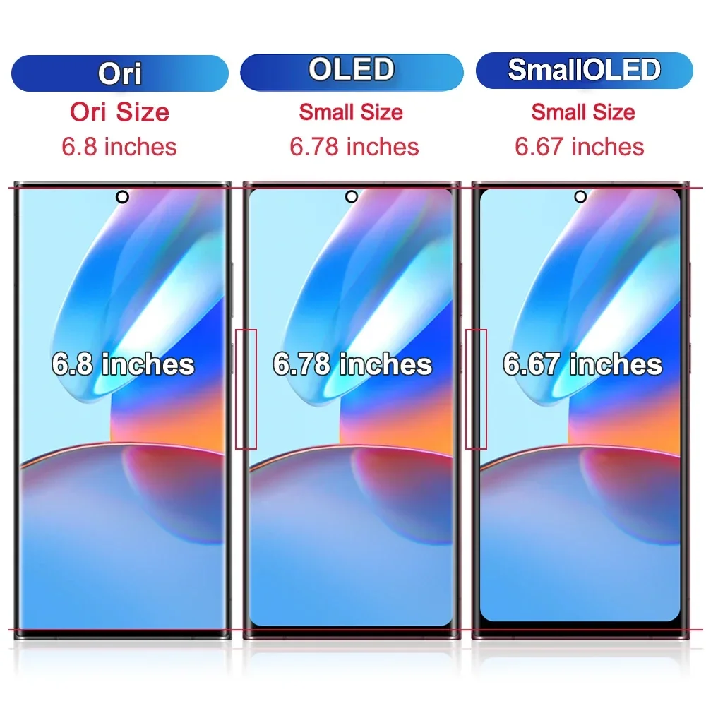 Ensemble écran tactile LCD de remplacement, 6.8 pouces, S22 Ultra, pour Samsung Ori S908, S908B, S908U, S908W, S908E