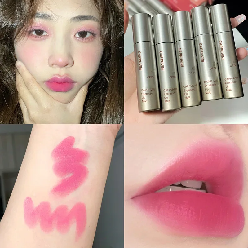 Impermeável Non-Stick Matte Mist Lip Gloss, Glaze Cup, Smudge Proof, não desvanecida Batom líquido