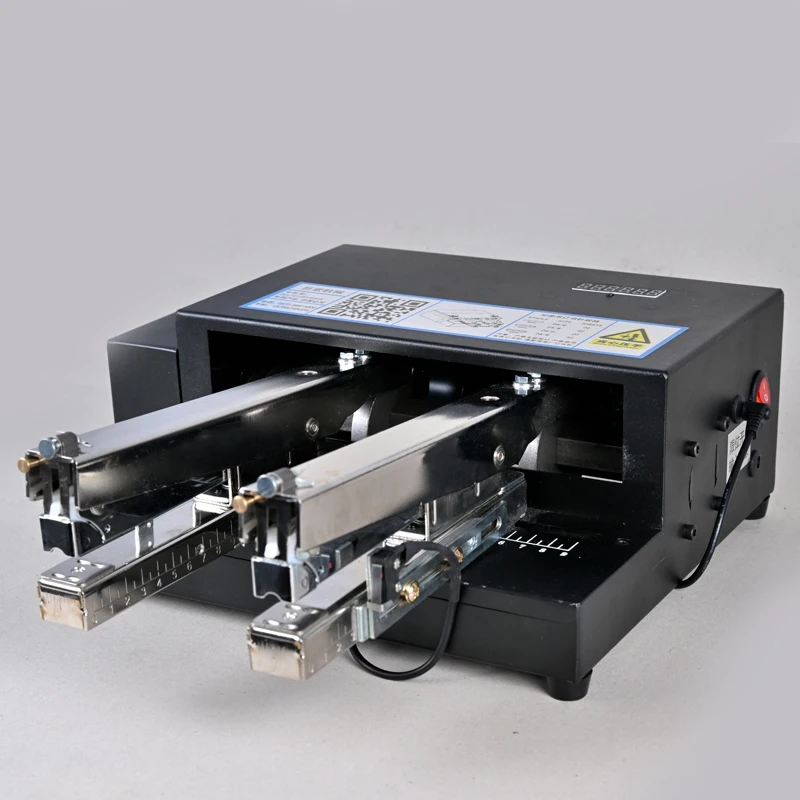 200 Staples/Minute Metal Electric Staple Machine for Paper/Cardboard Automatic Single/Dual/Triple/Quad Head 4800-Staple Capacity