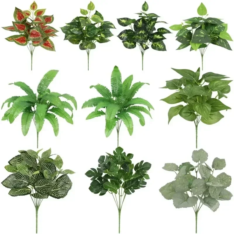 Outdoor plants fake Artificial plants desktop Living Room Outdoor Decoration Fake Green Plants Plastic Flowers Real Feel Wedding Venue Layout