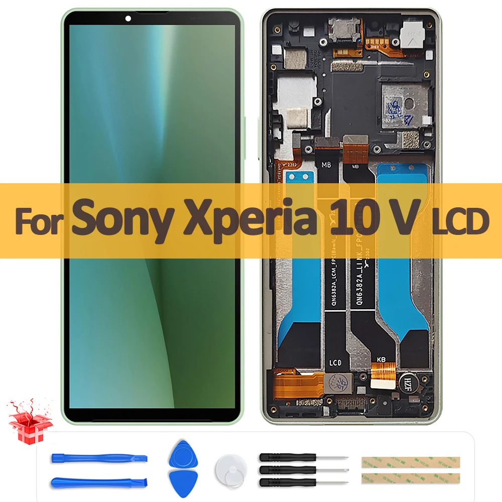 

ЖК-дисплей 6,1 "с дигитайзером сенсорного экрана в сборе и рамкой для Sony Xperia 10 V