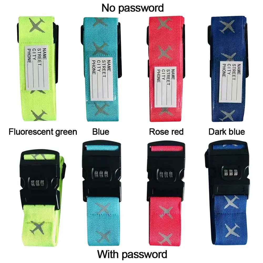 Adjustable Luggage Strap Password Lock Anti-theft Travel Packing Belt Baggage Secure Lock Luggage Strap Bundling Packing Belt