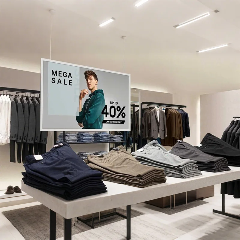 

Brand New Custom Advertising 31.5 Inch Color E-Ink Display Standing Floor Type With Battery Powered Eco Friendly E Paper Screen