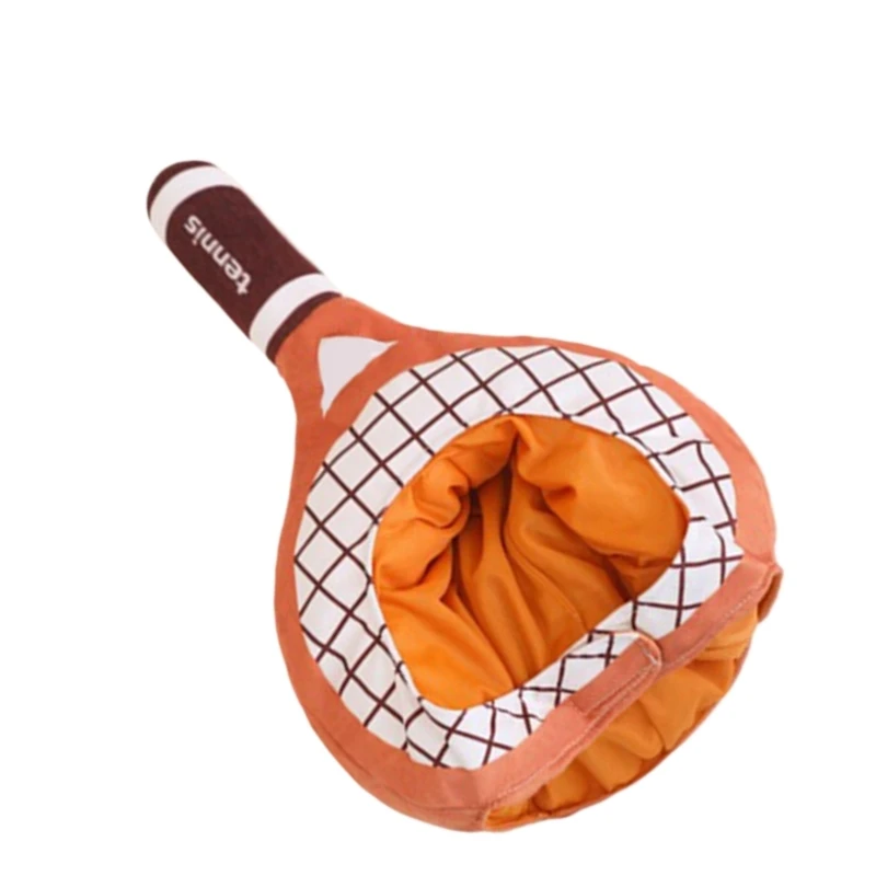 Teen Funny Stuffed Tennis Racket Shape Hat Christmas Party Hat Women Lady Hats Carnivals Christmas Party Dress up Hat